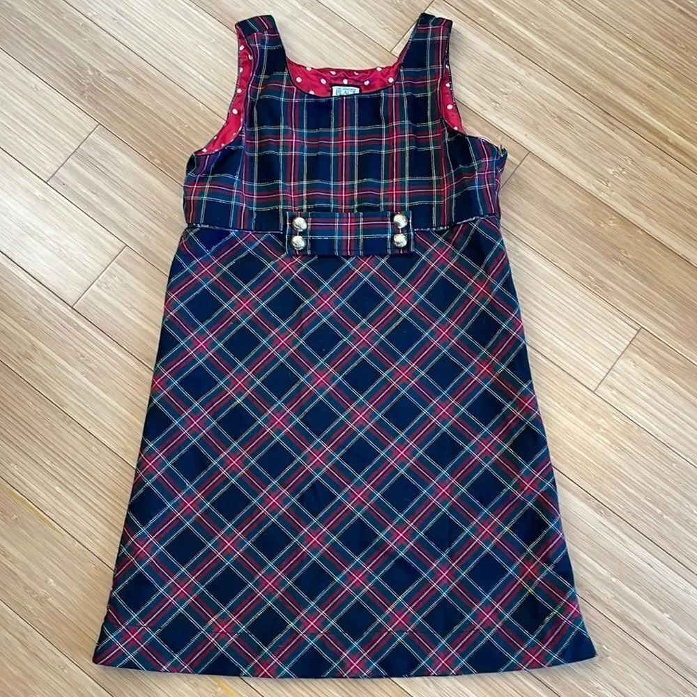 The Children’s Girl’s Place Plaid Sleeveless Dress (Size: Kids 14)